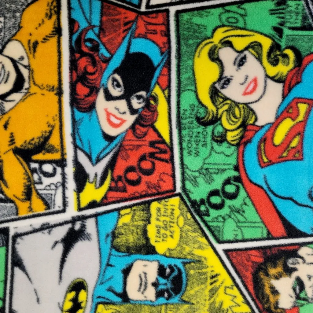 DC Comics - Group Collage - Fleece - 1/2 Metre