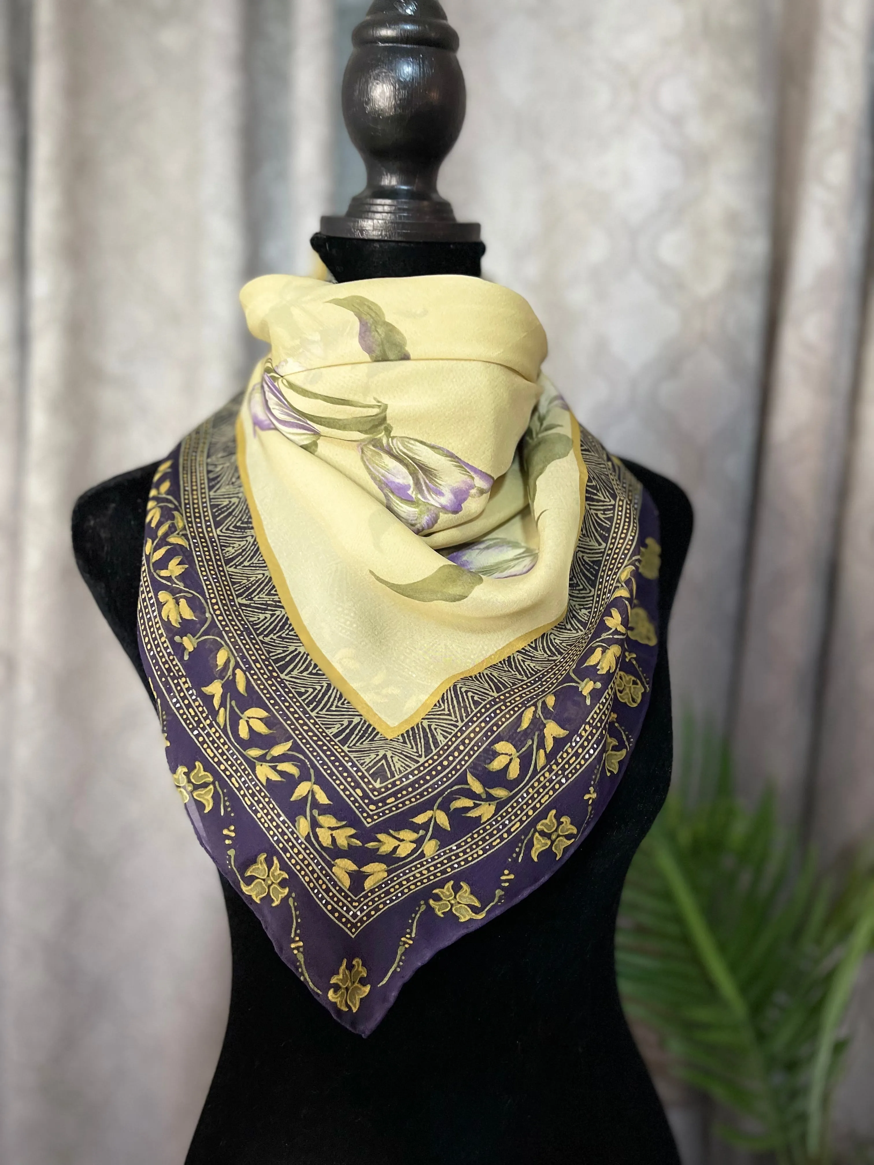 Designer Dana Buchman Chiffon Silk Scarf