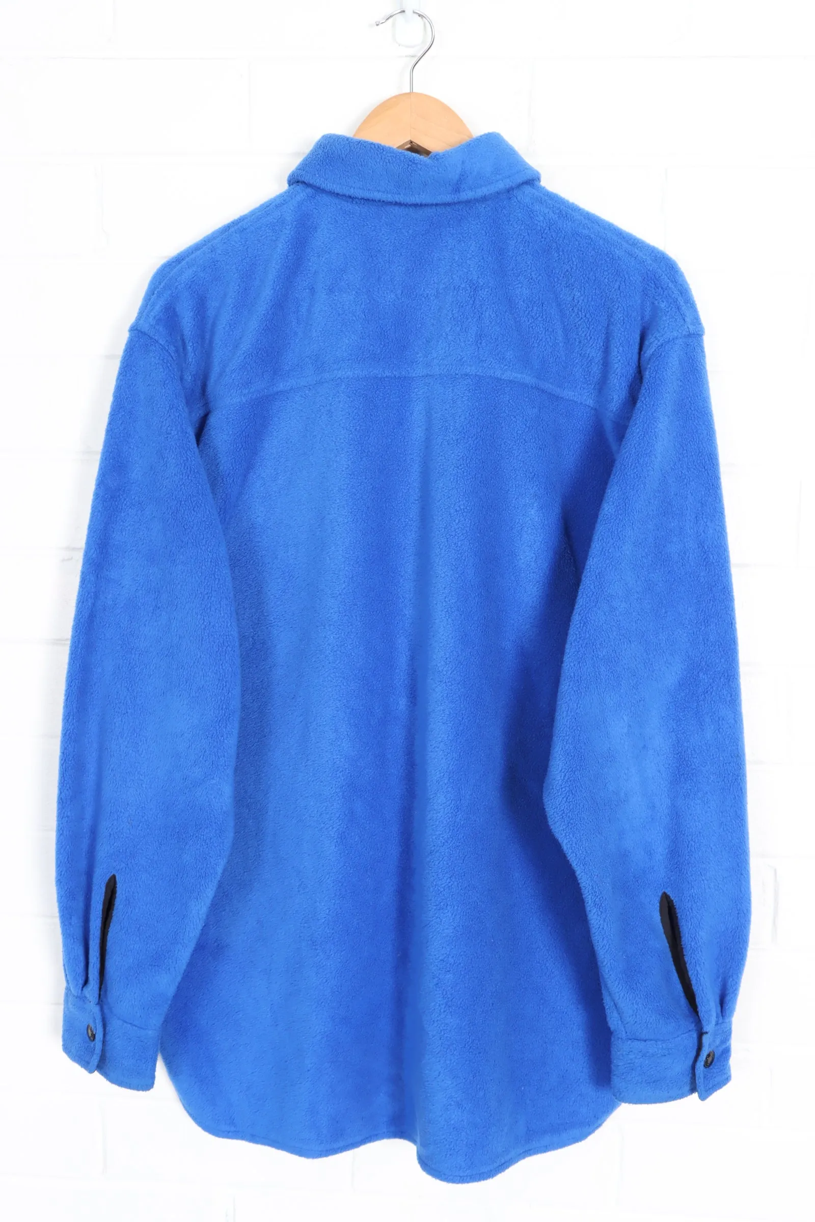 DKNY Blue Snap Button Fleece Shacket (L)