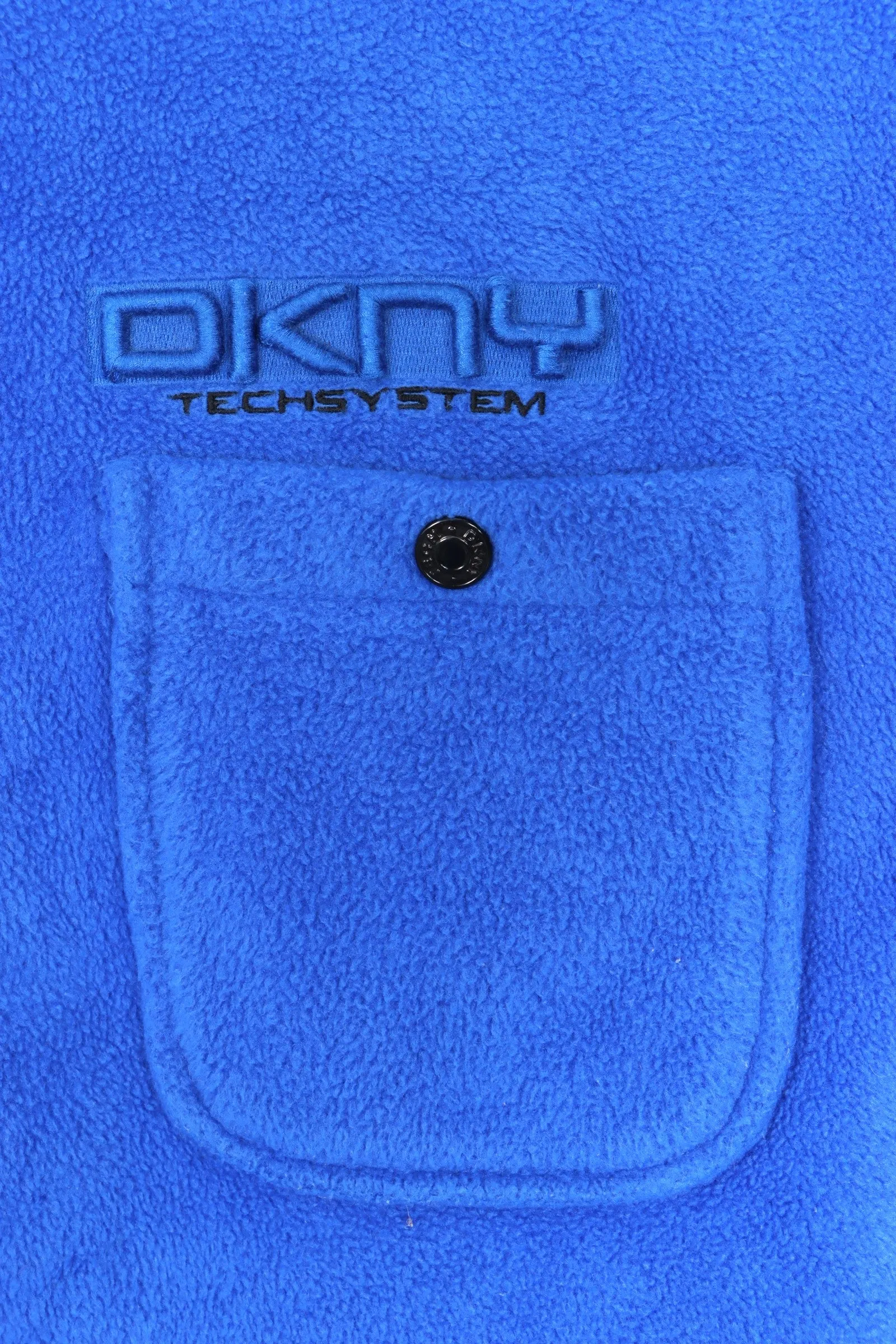 DKNY Blue Snap Button Fleece Shacket (L)