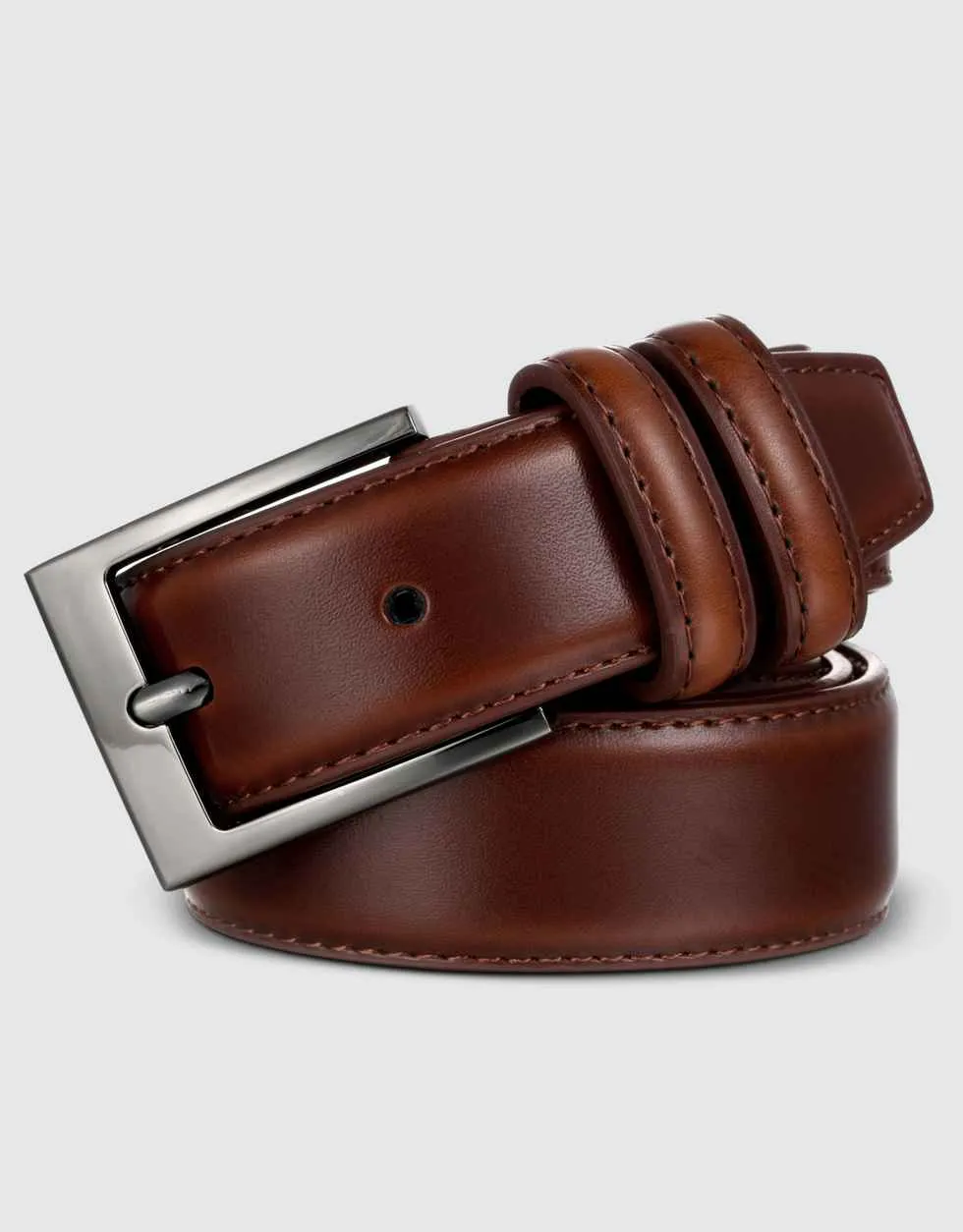 Dual Loop Leather Classic Prong Belt