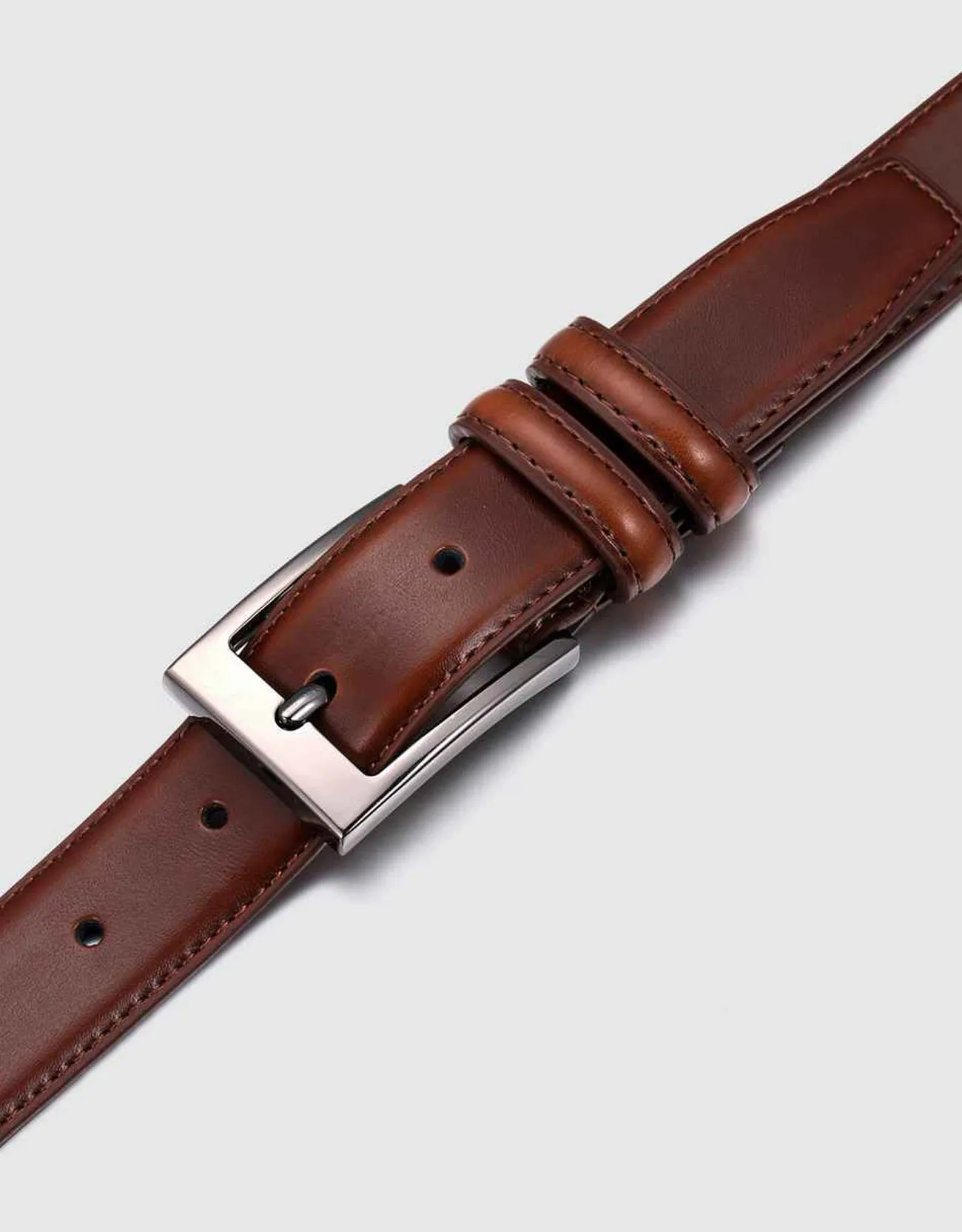 Dual Loop Leather Classic Prong Belt