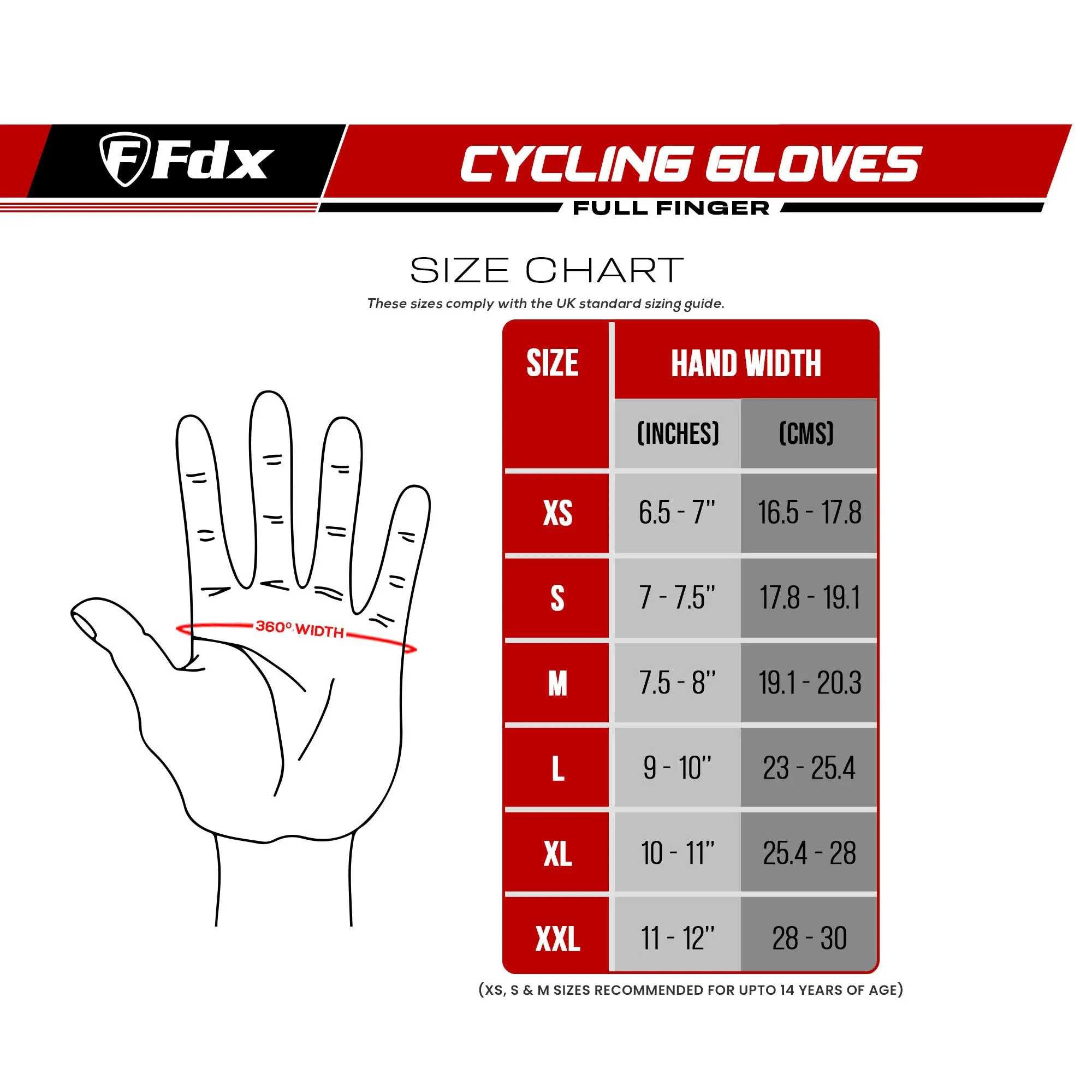 Fdx Frost Yellow Full Finger Winter Cycling Gloves