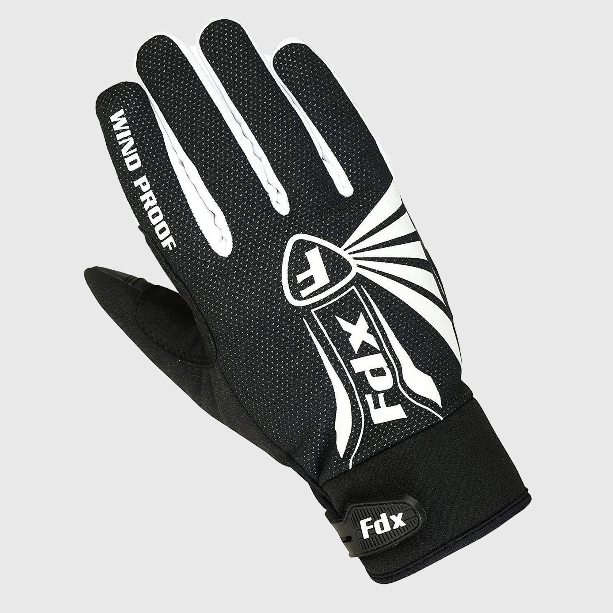 Fdx Zesto White Full Finger Winter Cycling Gloves