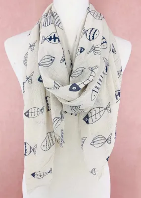 Fish Print Scarf