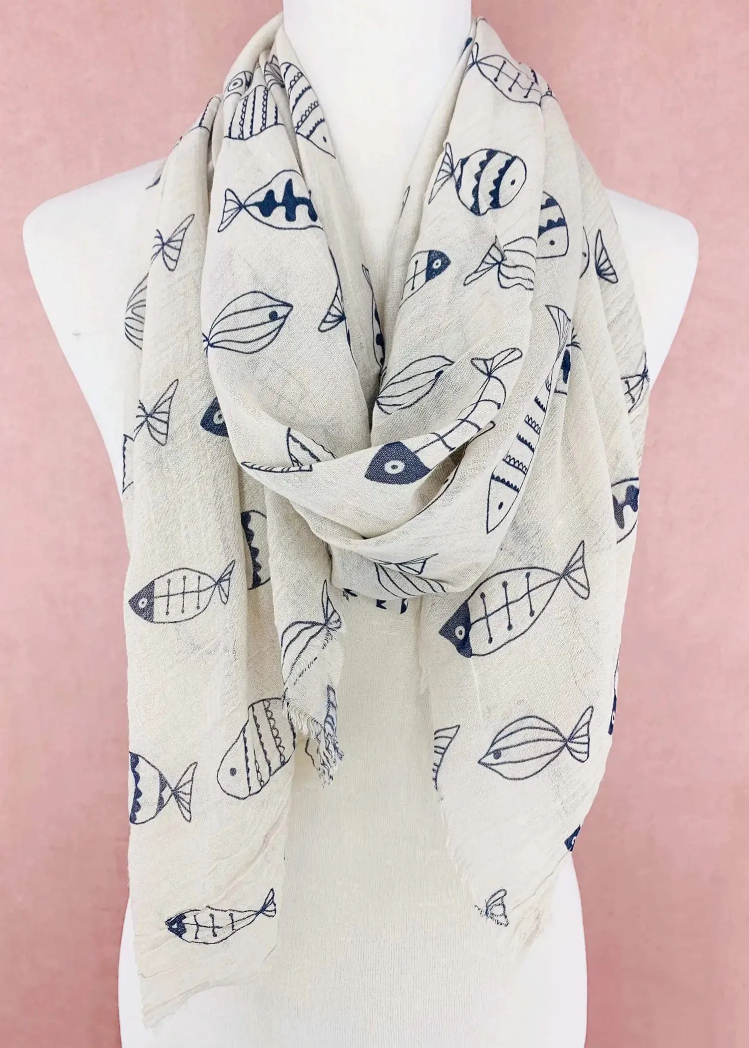 Fish Print Scarf