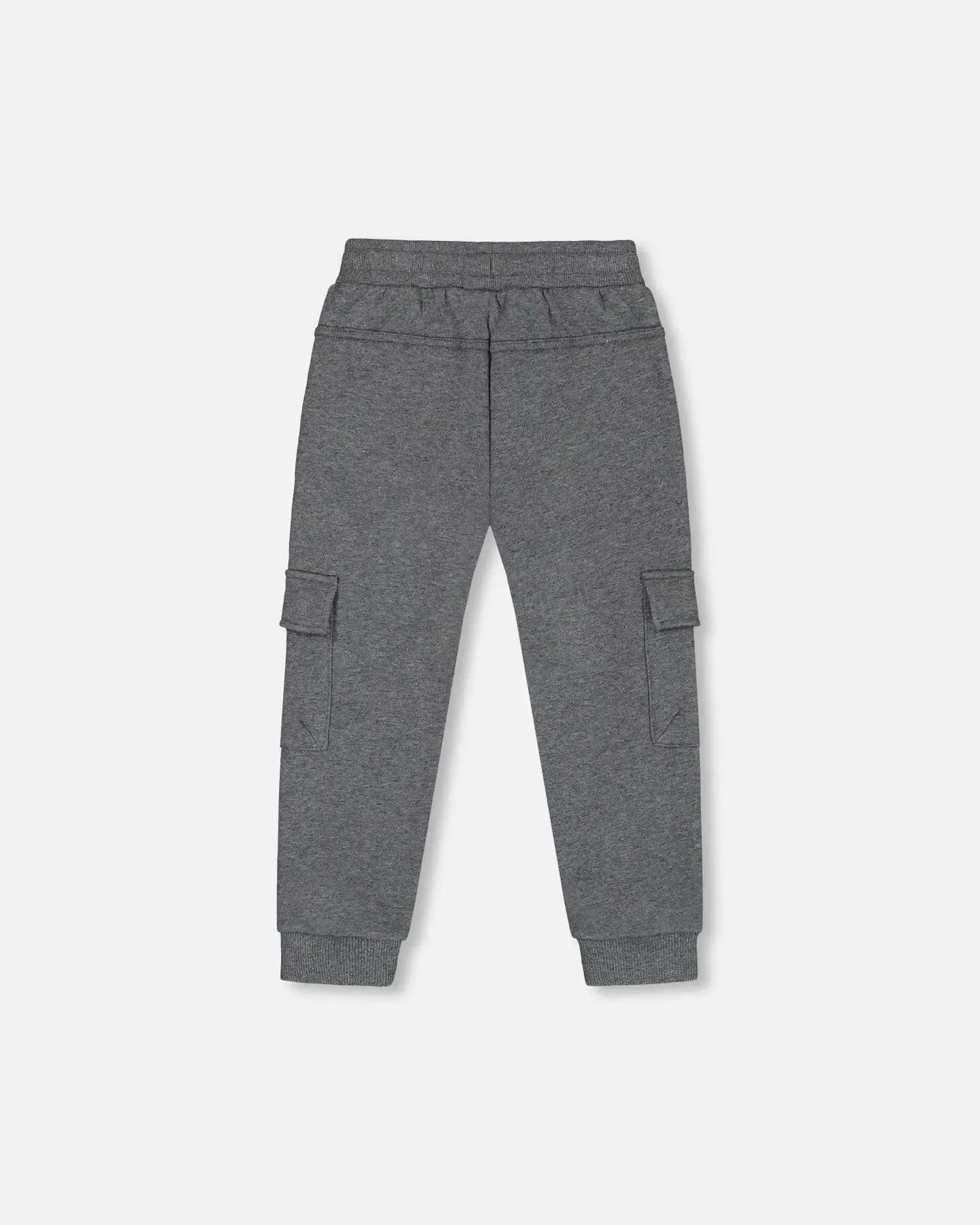 Fleece Sweatpants With Cargo Pockets Dark Gray