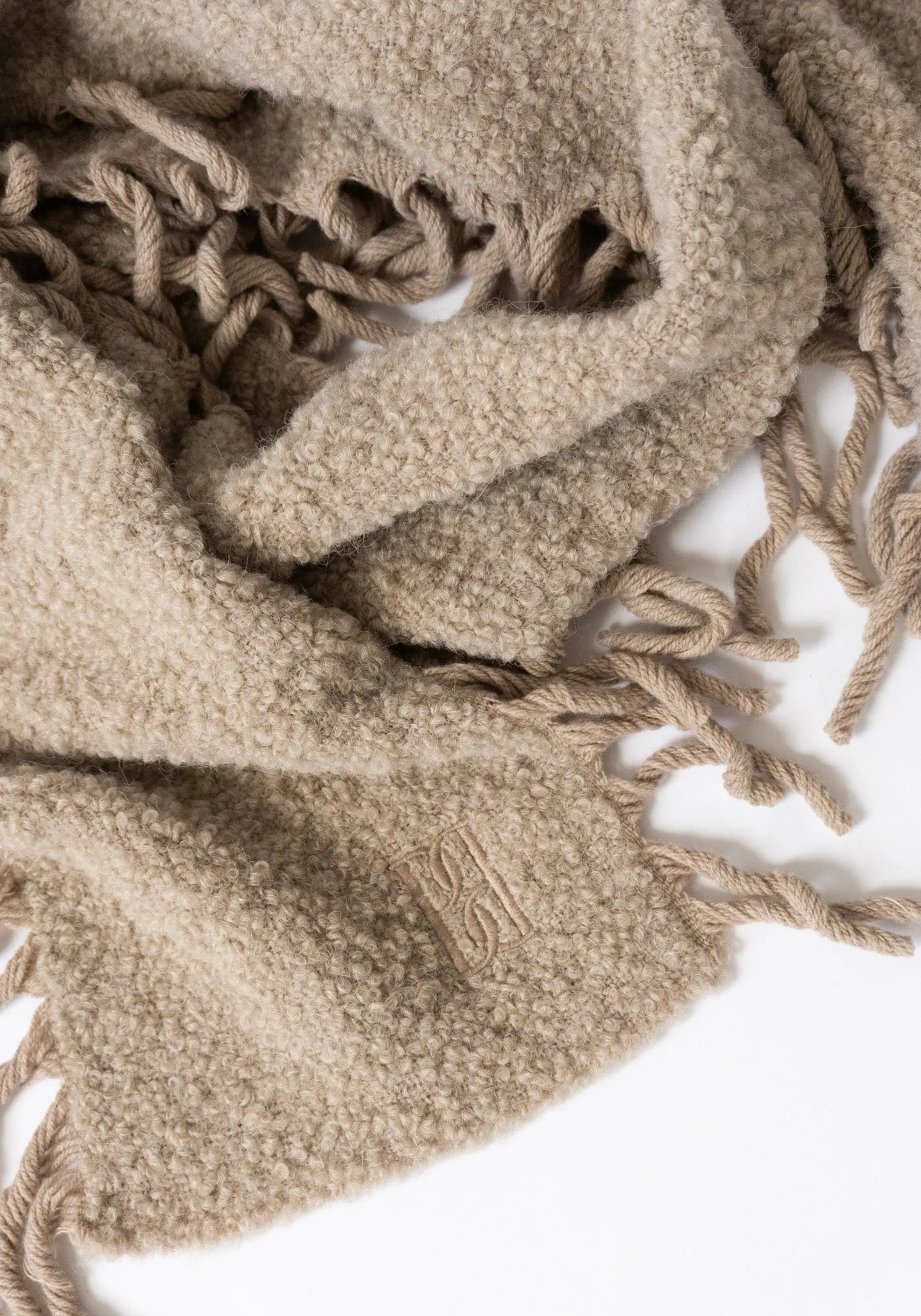 Fringly Wool Scarf in Tehina