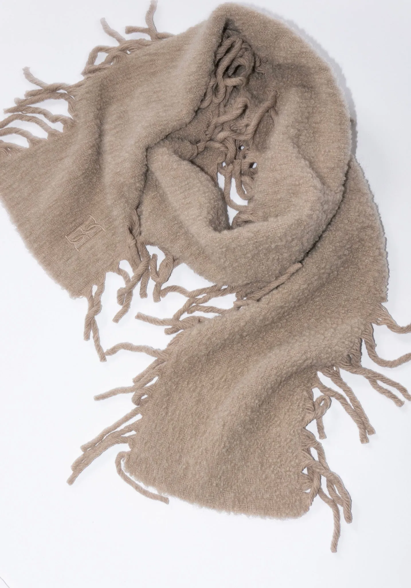 Fringly Wool Scarf in Tehina