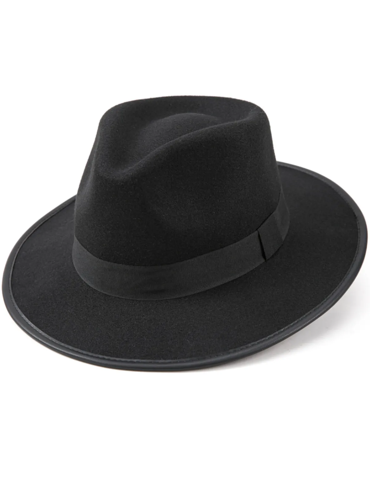 Gentleman Style Wool Homburg Hat