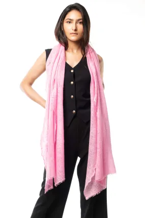 Hand Knitted Pure Cashmere in Vogue Blossom| Scarf Shawl Wrap