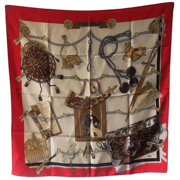 Hermes Vintage Memoire d'Hermes Silk Scarf, circa 1990s