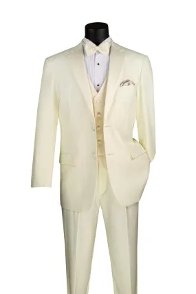 Ivory Regular Fit 3 Piece Tuxedo