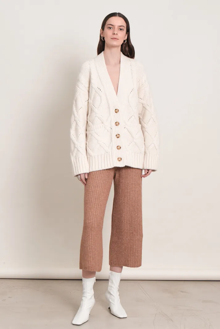 Kayln Cable Stitch Oversized Cardigan