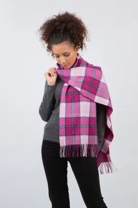 Kiltane Billet Cashmere Wide Scarf - Pink