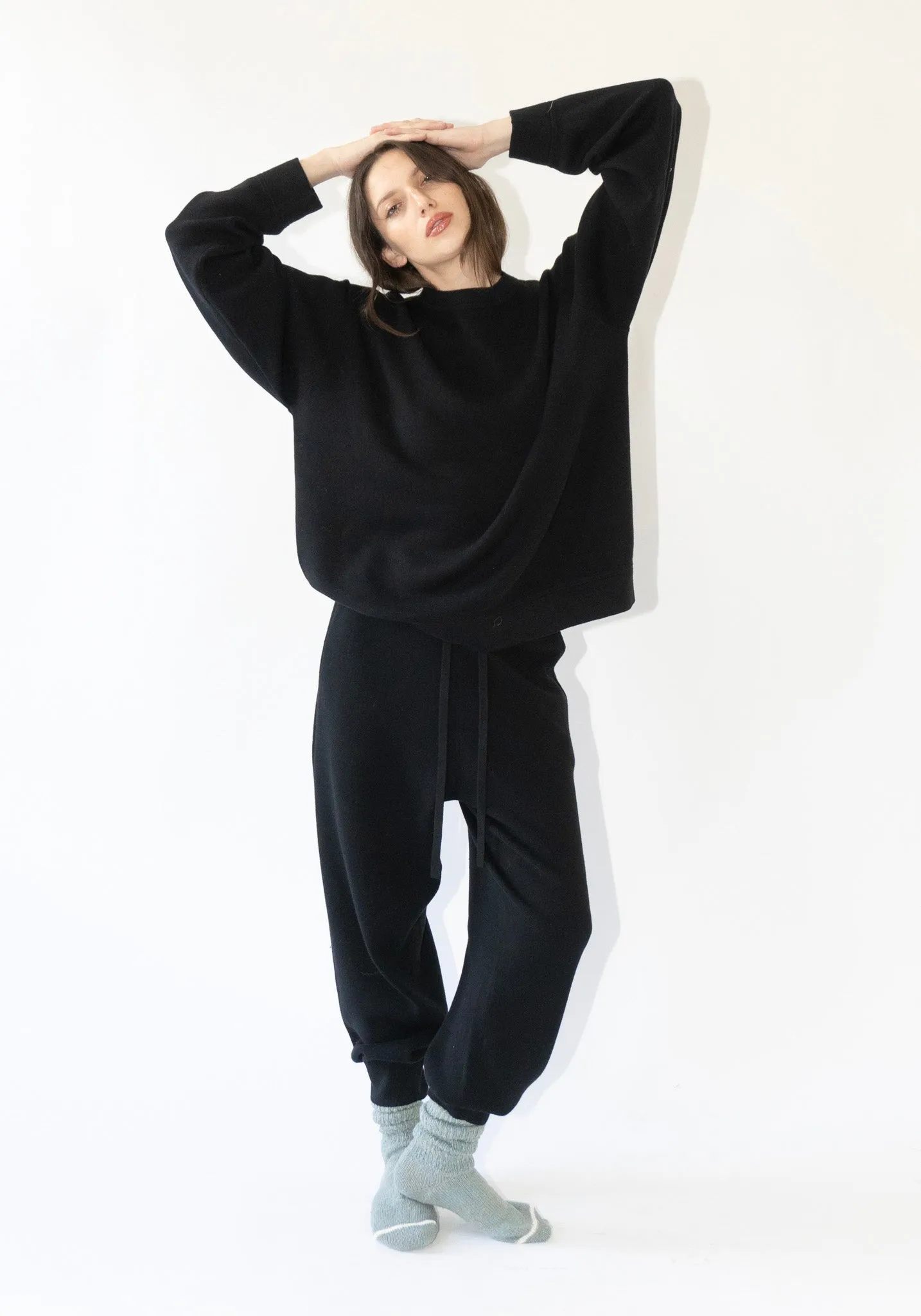 Knit Sweatpants in Black