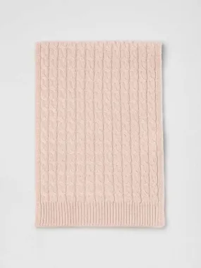 Knitted scarf in Ice Pink shade