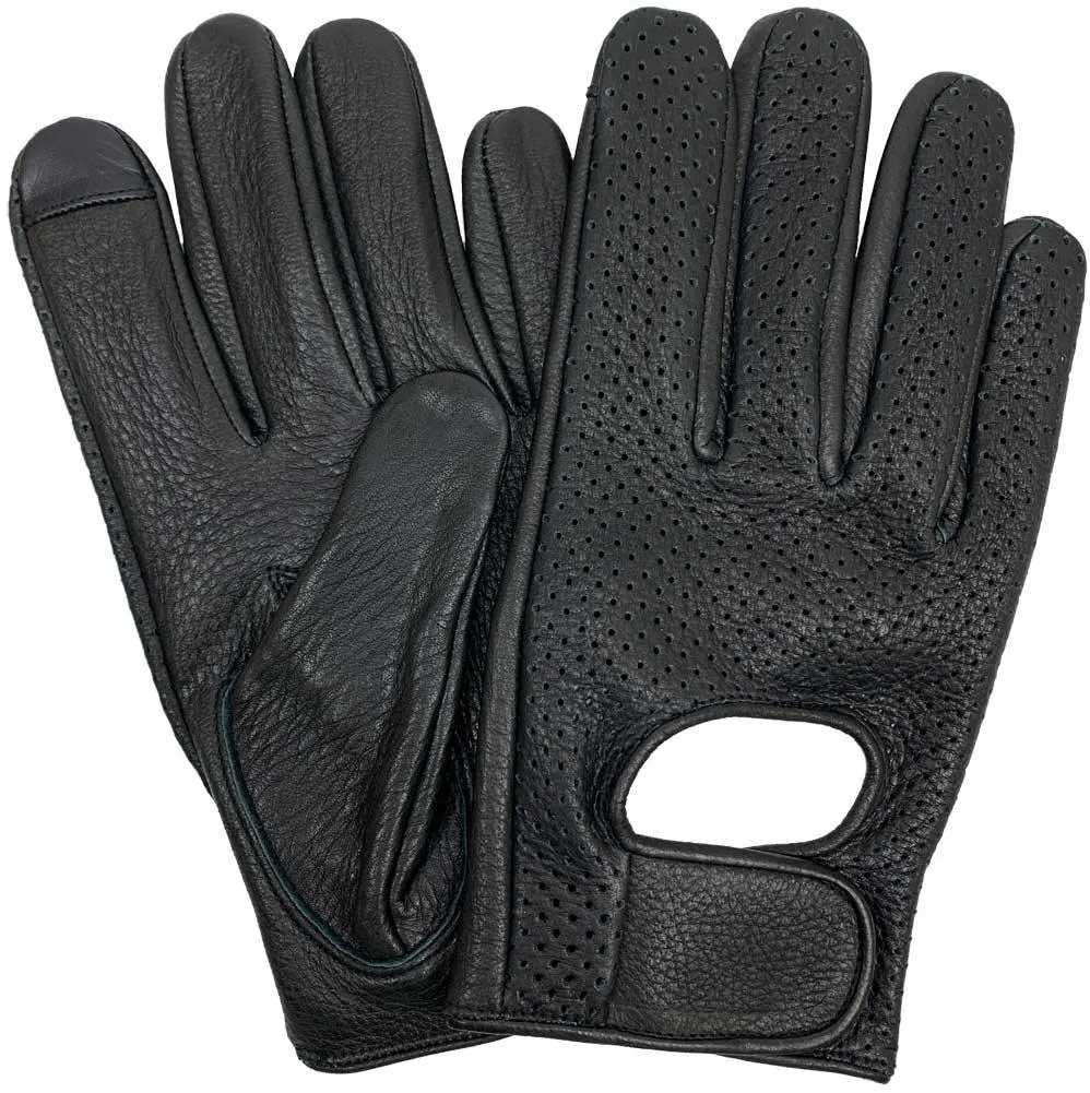 Legendary Mens Deerskin Ventilated Driving Gloves with Touchscreen