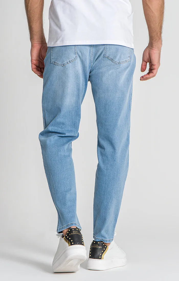 Light Blue Carrot Leg Jeans