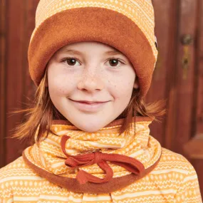 Lined Neck warmer "Rhapsody | Fleece Copper Marl" - 98% organic cotton, 2% elastane