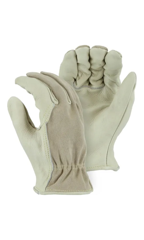 Majestic Gloves 1551 Kevlar Sewn Combination Cowhide Leather Driver Gloves (Dozen)