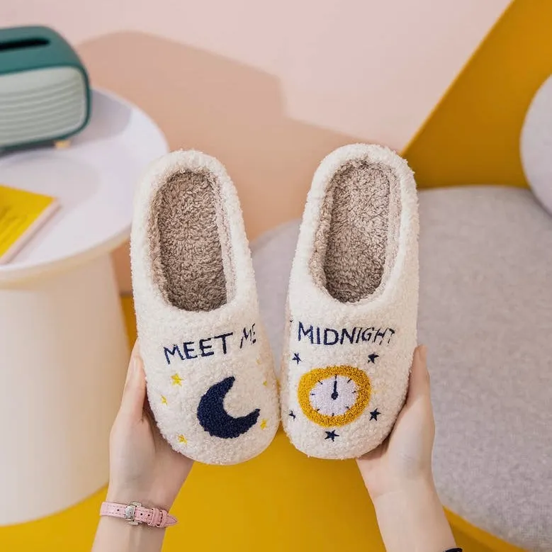 MEET ME MIDNIGHT FLEECE SLIPPER