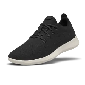 Men's Wool Runners - True Black (Cream Sole)