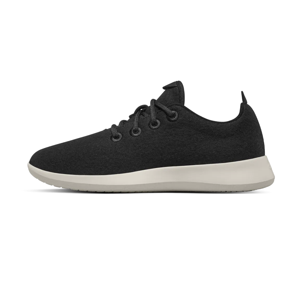 Men's Wool Runners - True Black (Cream Sole)