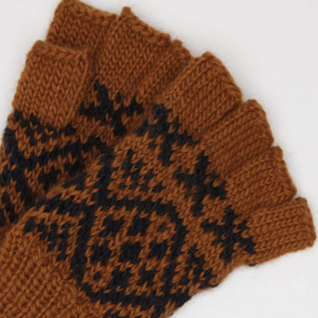 Mirta Fingerless Jacquard Mittens