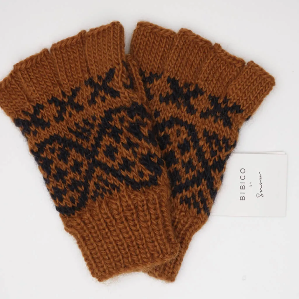 Mirta Fingerless Jacquard Mittens