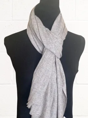 Natural soft Scarf In Gray Color, Light Weight Scarf,  Gift for Her/Him