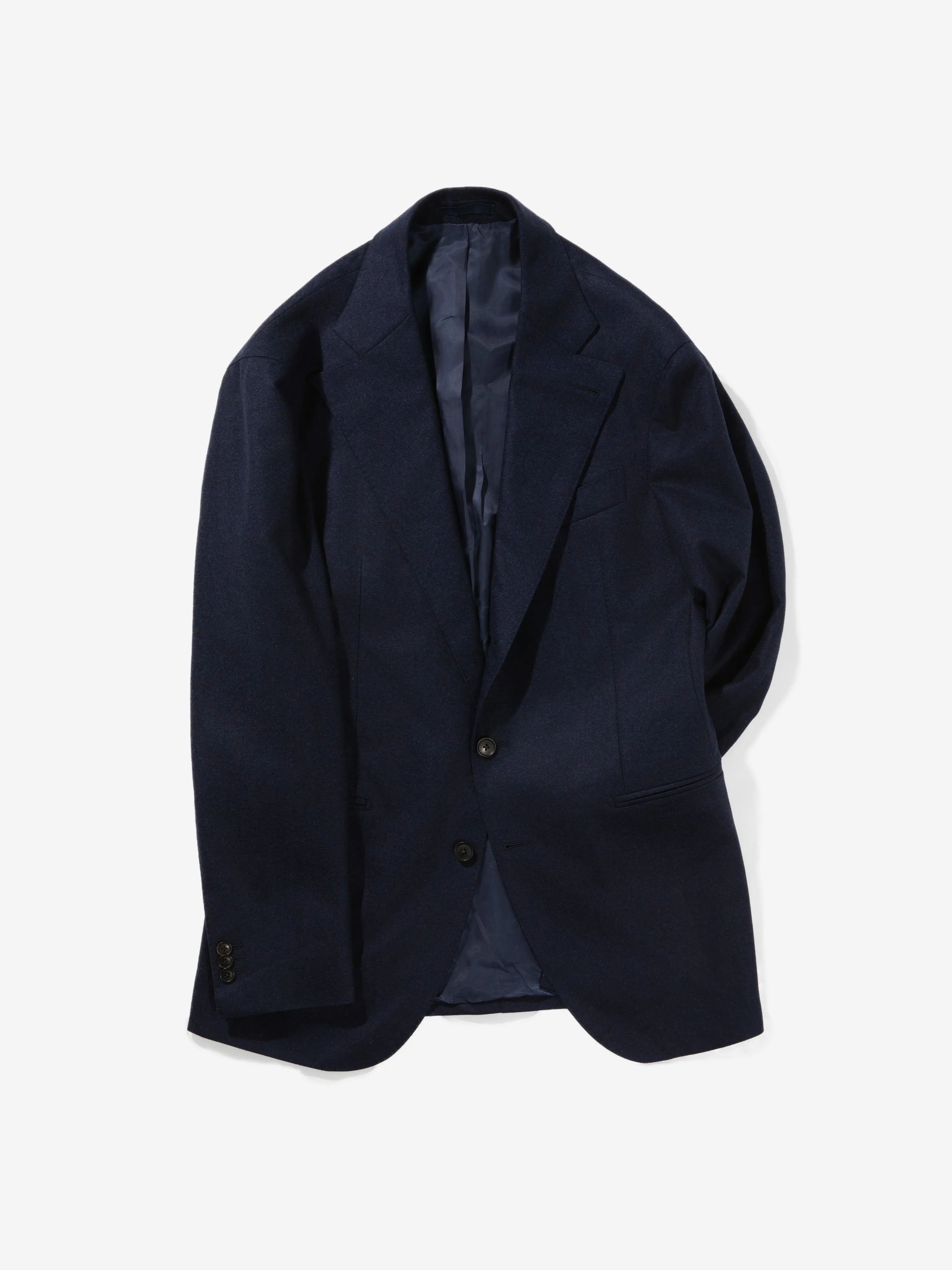 Navy Flannel Wool Suit (SB)