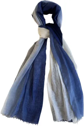 Ombre Navy/White scarf