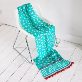 Origami Turquoise Scarf