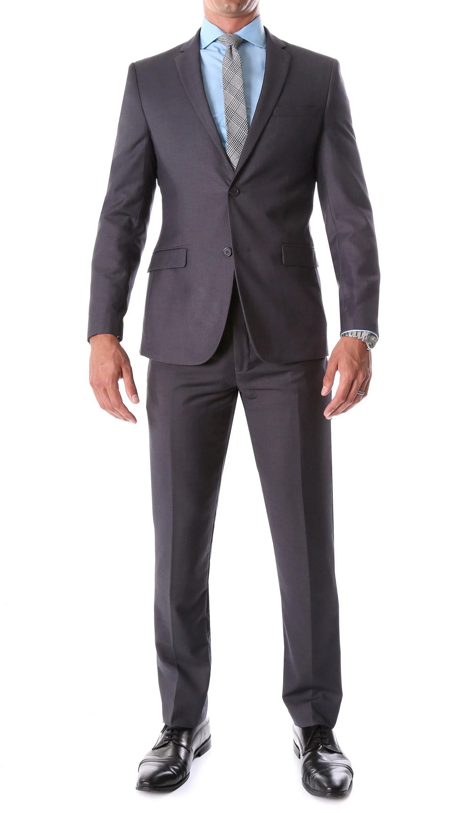 Oslo Collection - Slim Fit 2 Piece Suit Color Charcoal