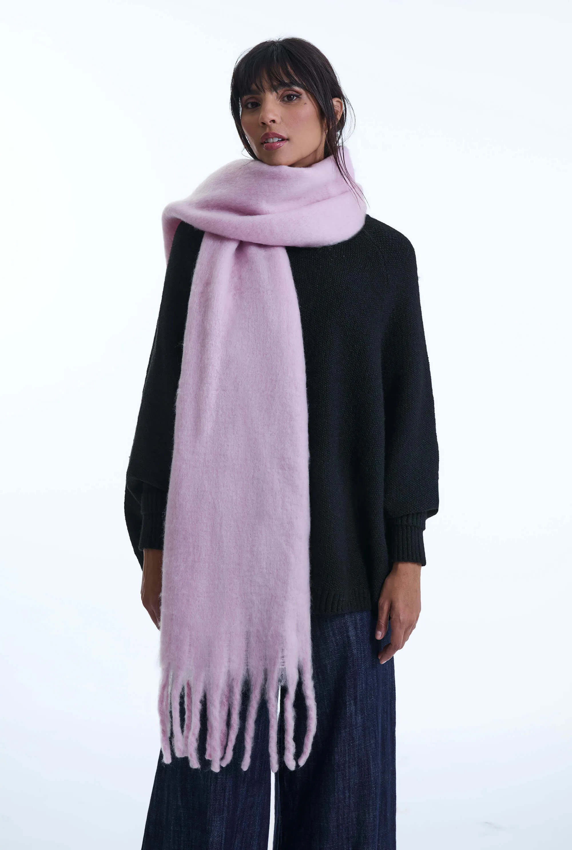 Pale Pink Blanket Scarf