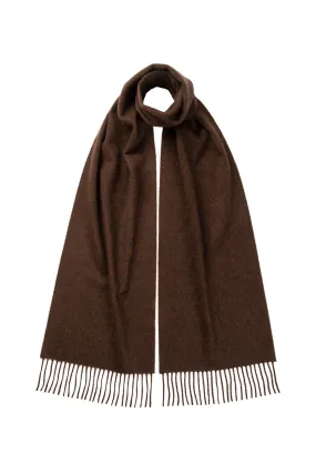 Peat Brown Cashmere Scarf