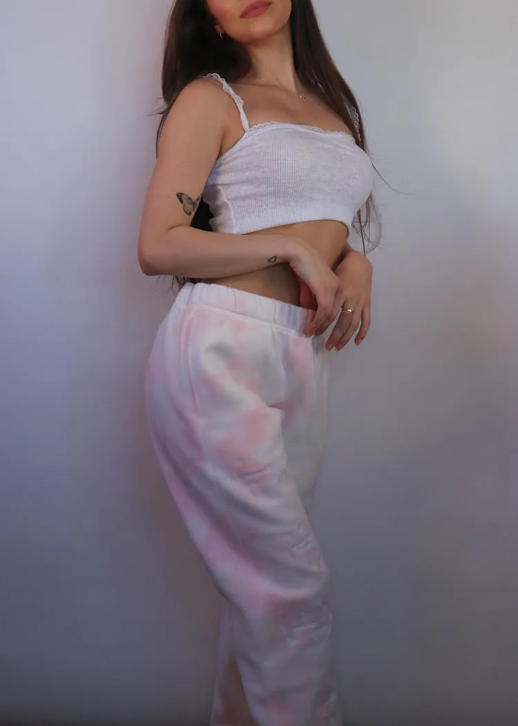 Pink Tie Dye Sweatpants