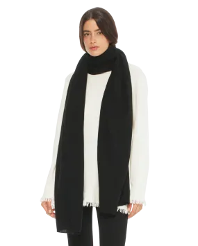 Pure Cashmere Maxi Scarf Black