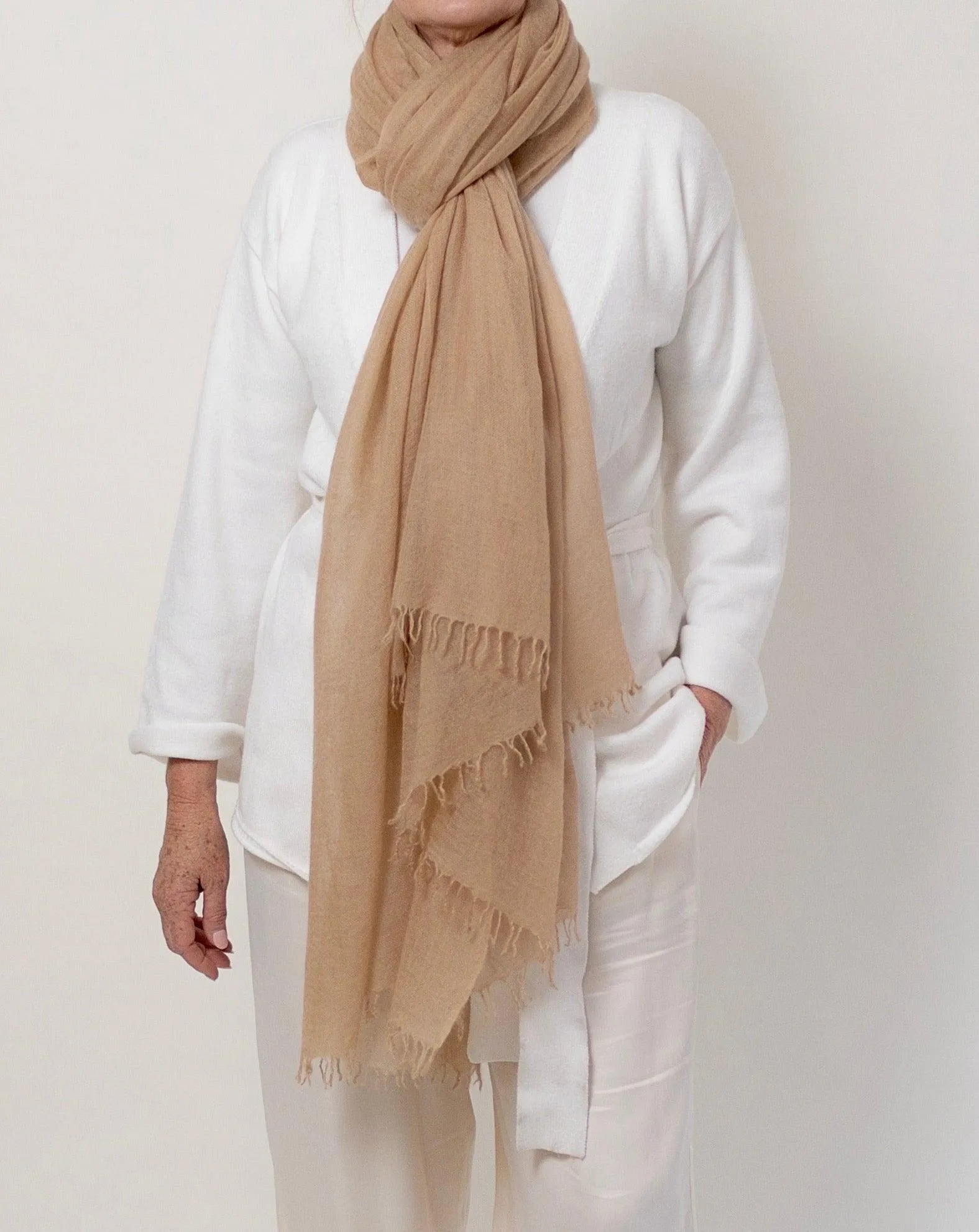 PURE CASHMERE NATURAL WRAP