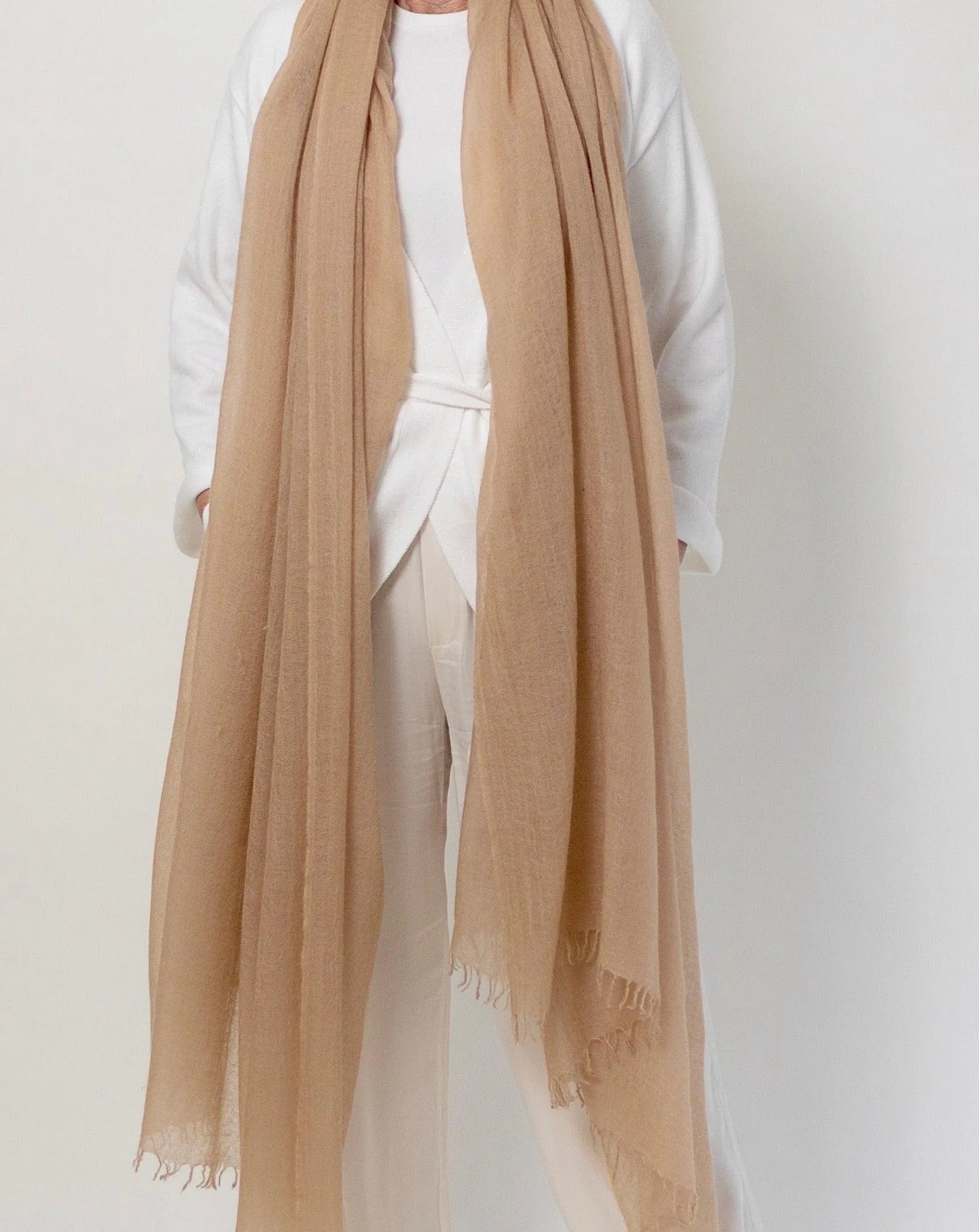 PURE CASHMERE NATURAL WRAP