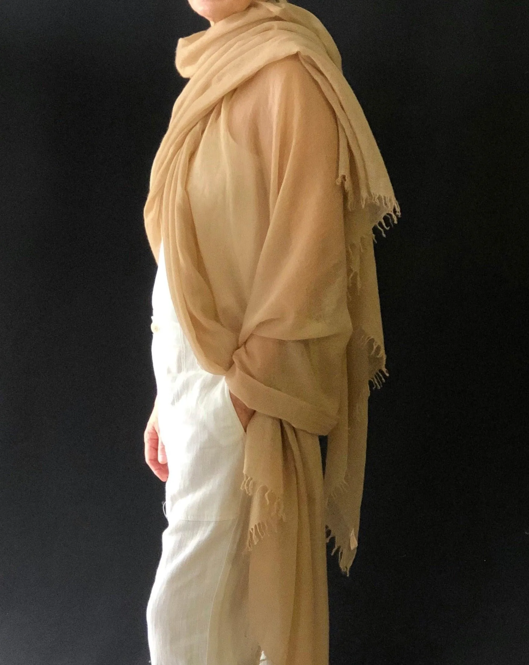 PURE CASHMERE NATURAL WRAP