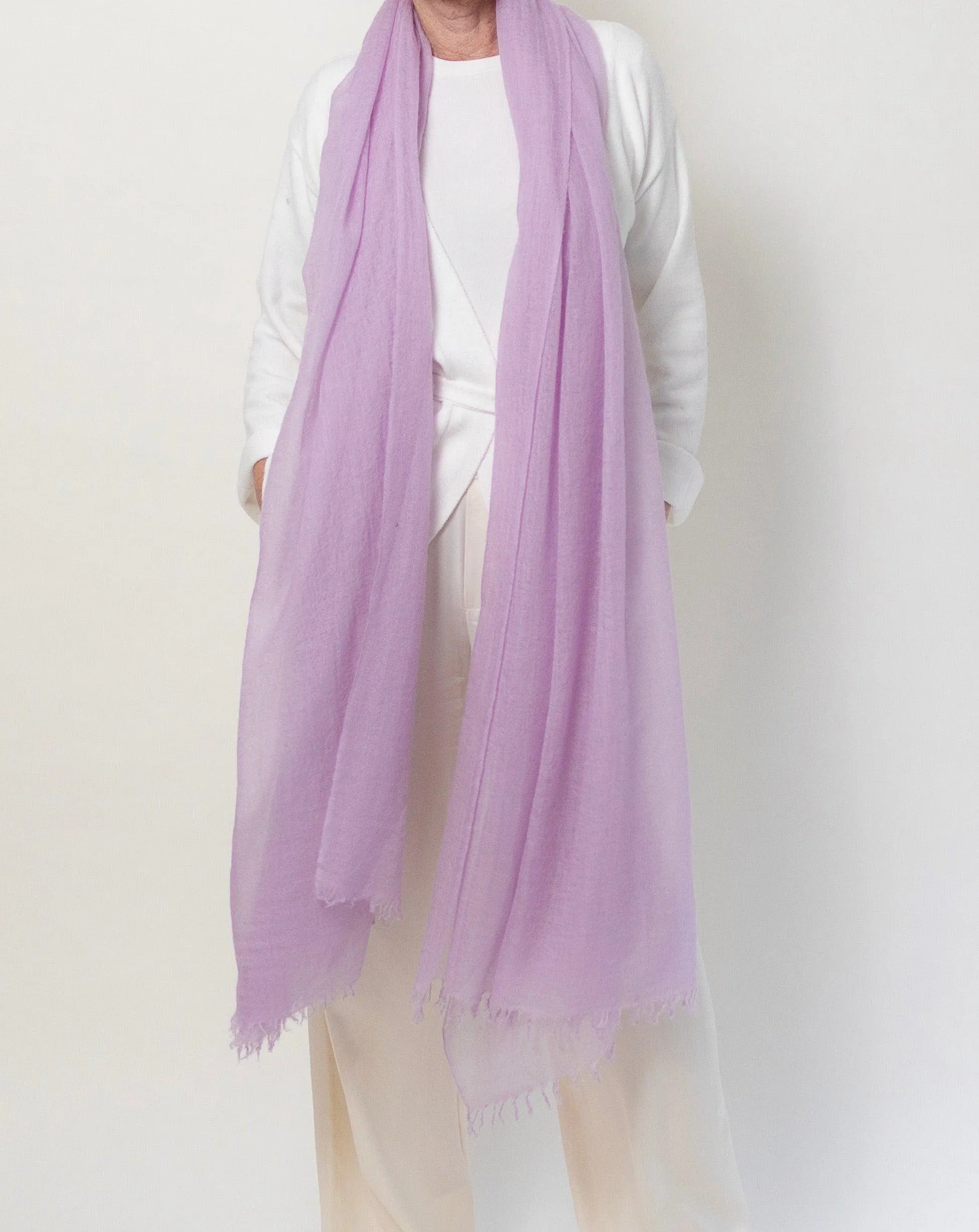 PURE CASHMERE WRAP LAVENDER