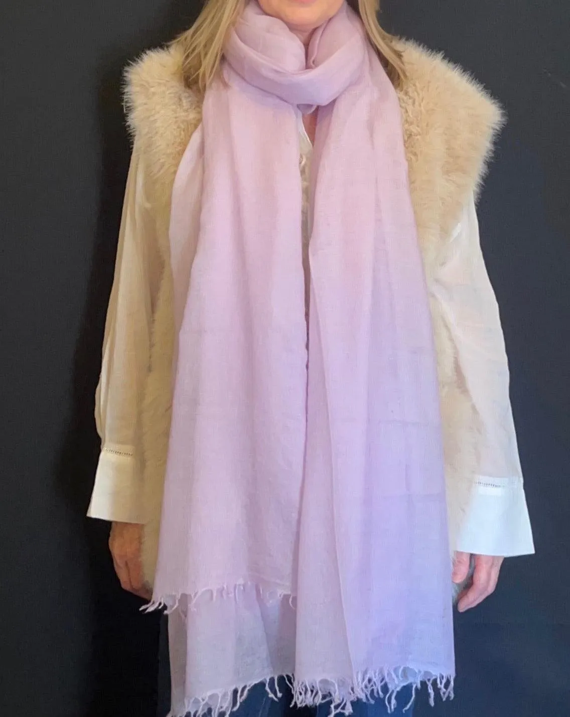 PURE CASHMERE WRAP LAVENDER