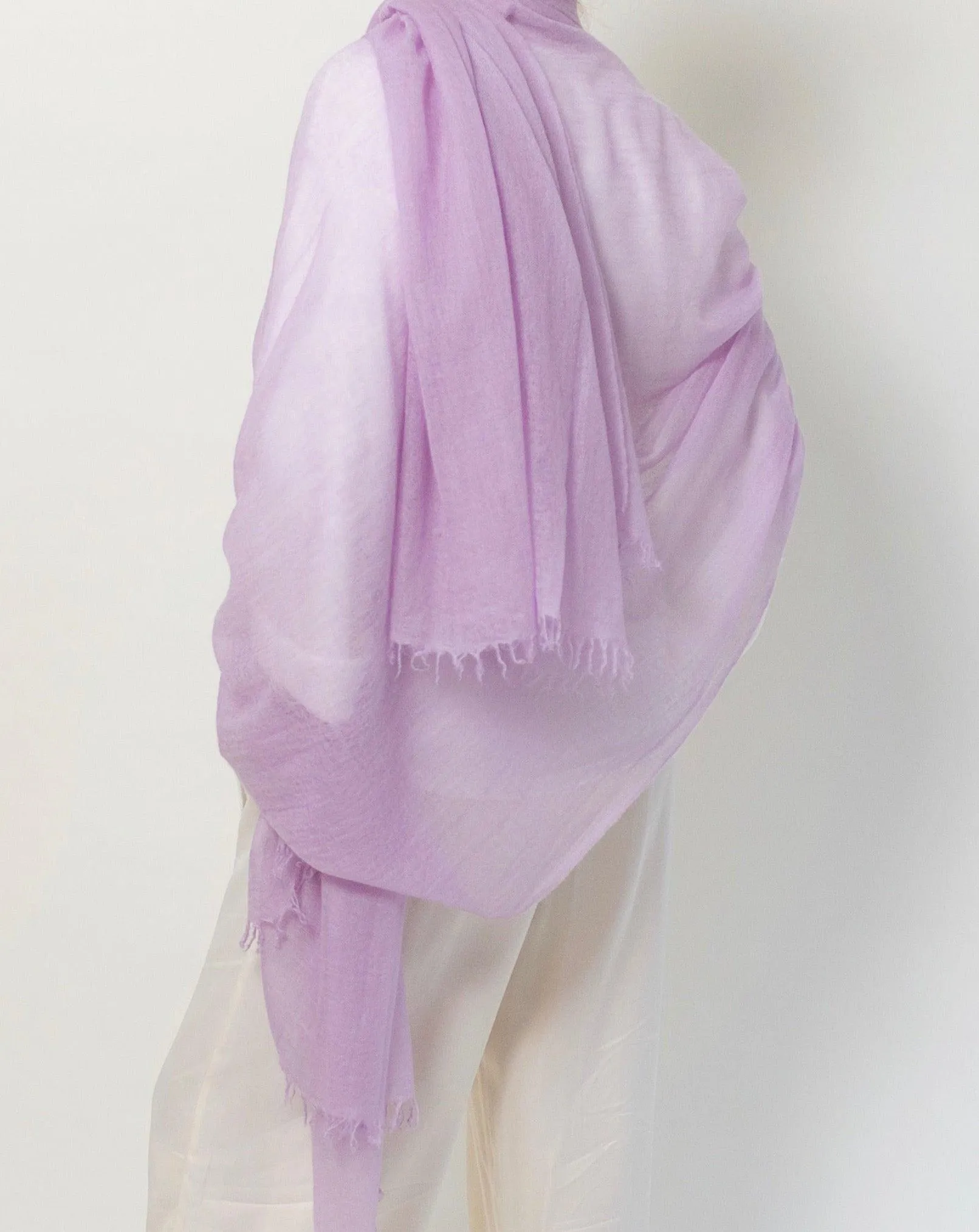 PURE CASHMERE WRAP LAVENDER