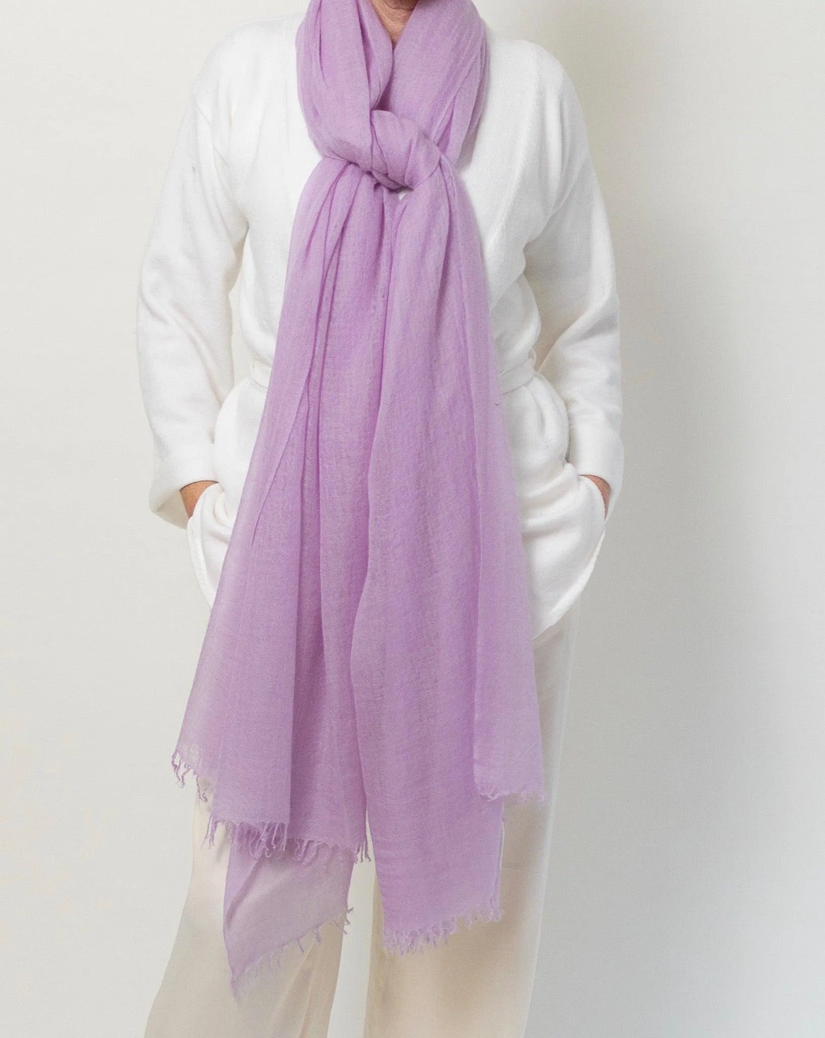 PURE CASHMERE WRAP LAVENDER