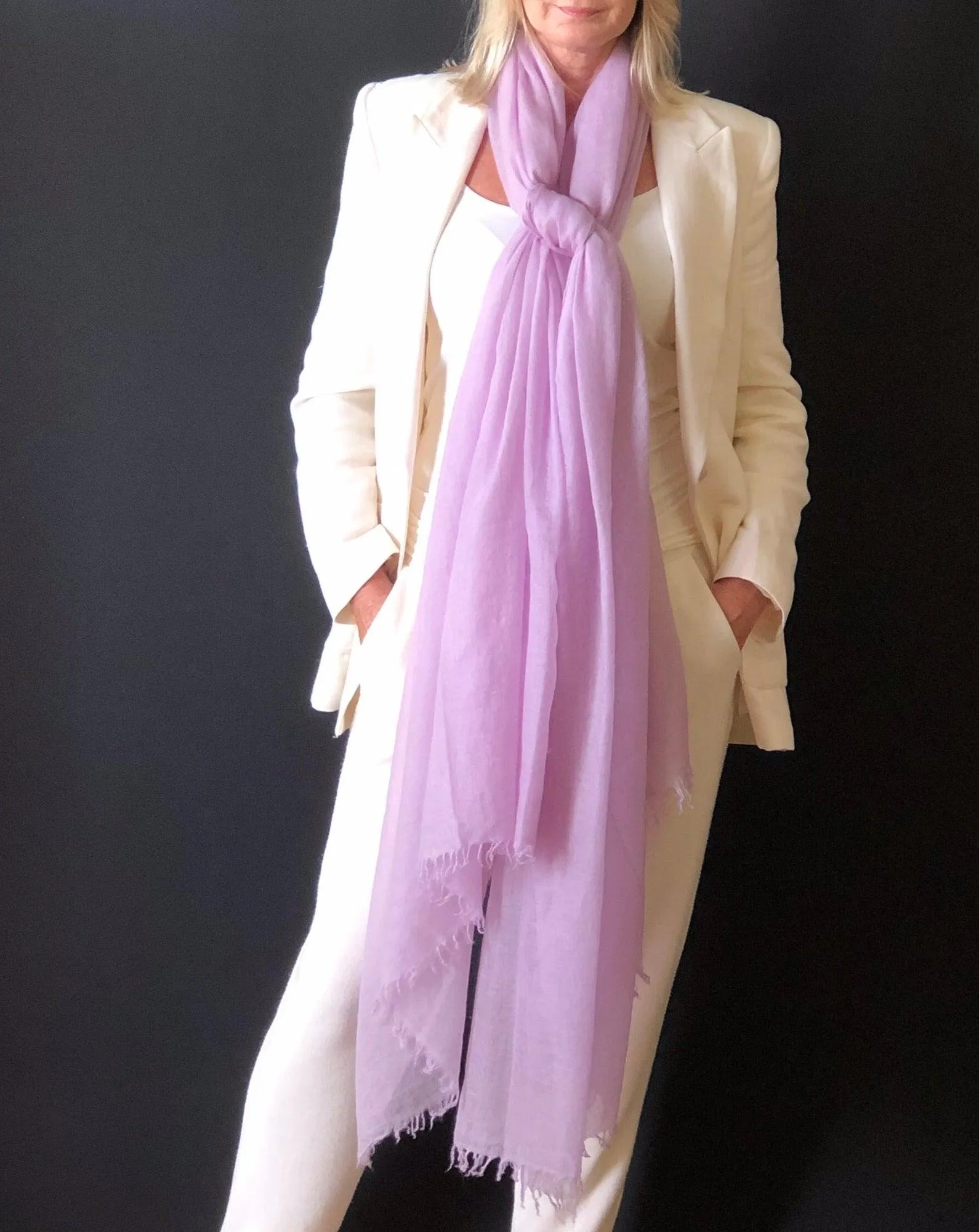 PURE CASHMERE WRAP LAVENDER