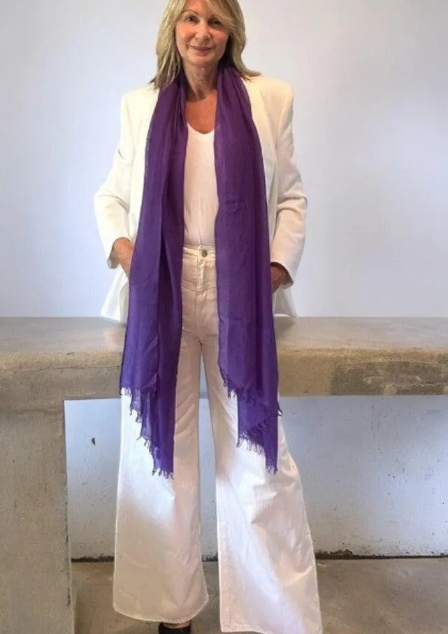 Royal Purple Cashmere scarf