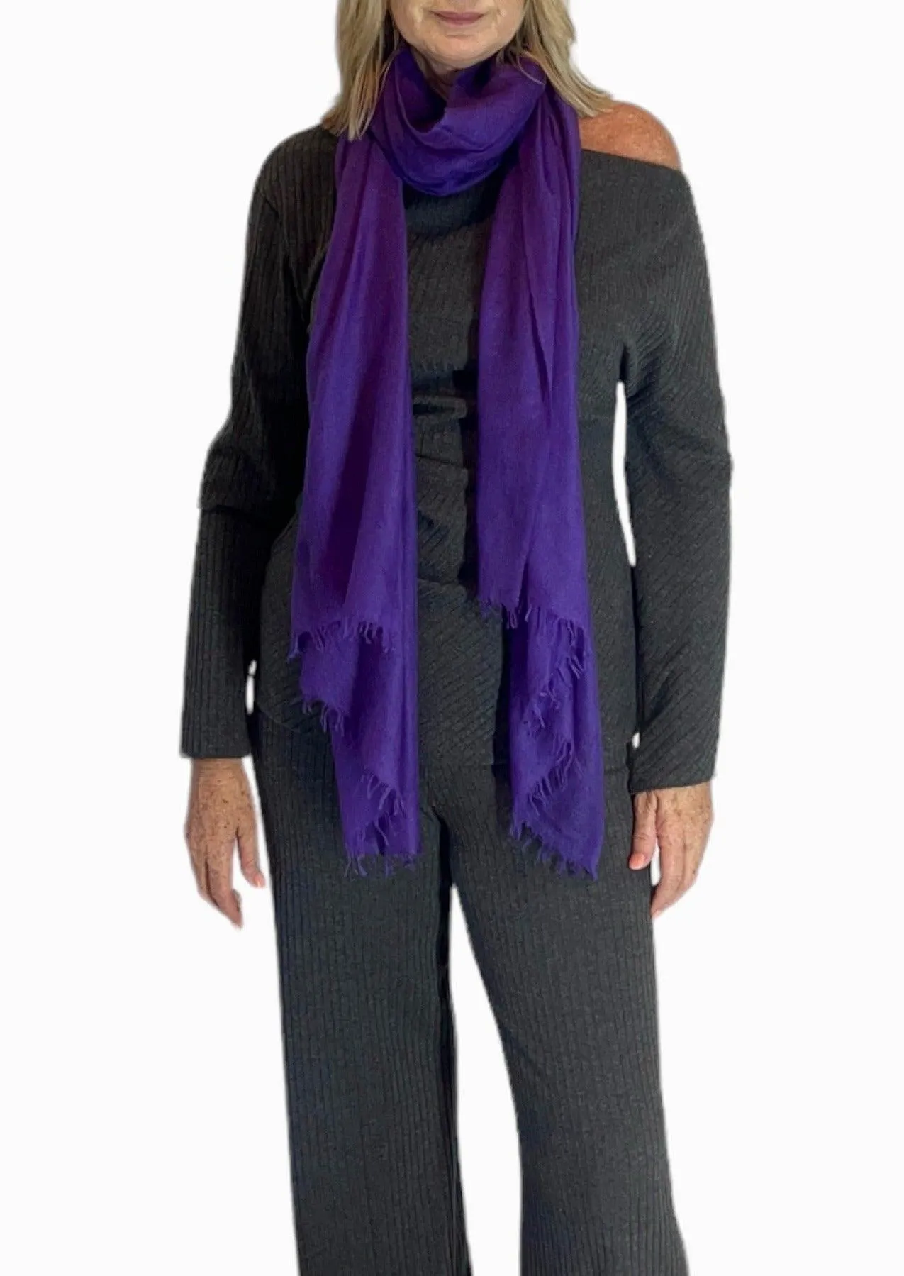 Royal Purple Cashmere scarf