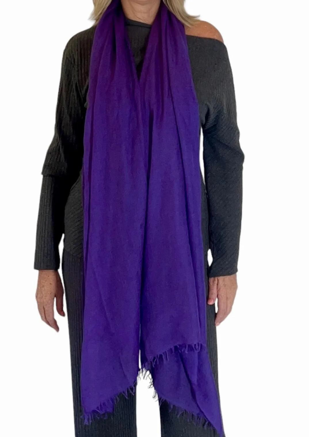 Royal Purple Cashmere scarf